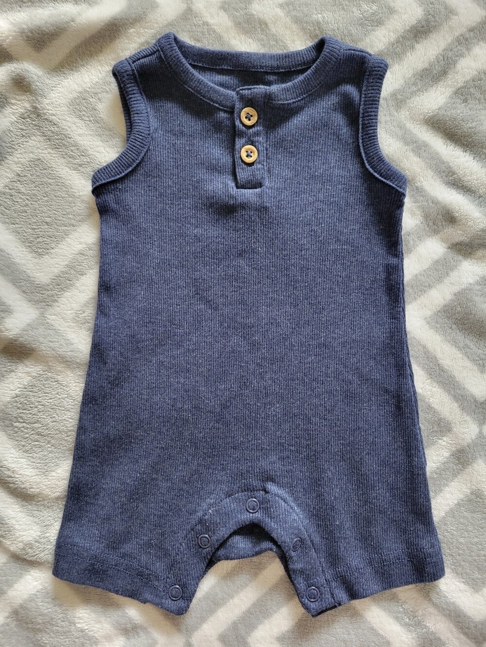 Baby Boys size 3-6 months blue Sleeveless Romper